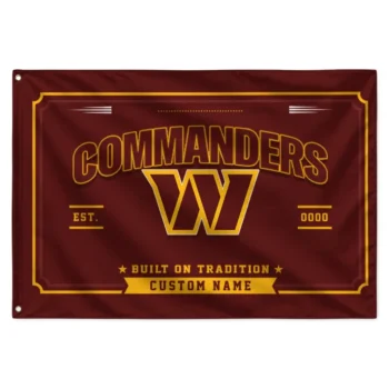 Washington Commanders House Flag Custom Ornate Border Burgundy Best Selling