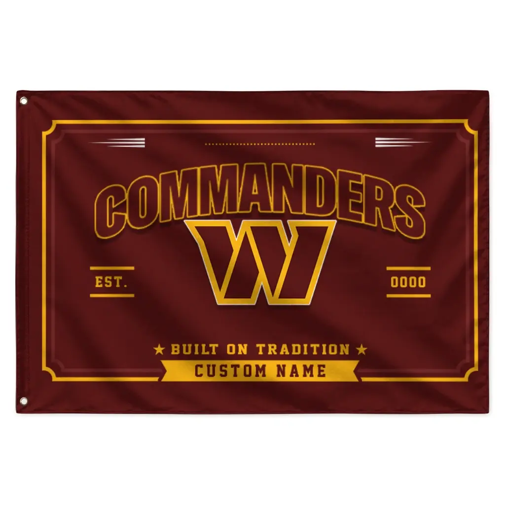 Washington Commanders House Flag Custom Ornate Border Burgundy Best Selling Washington Commanders House Flag Custom Ornate Border Burgundy Best Selling