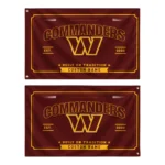Washington Commanders House Flag Custom Ornate Border Burgundy Best Selling
