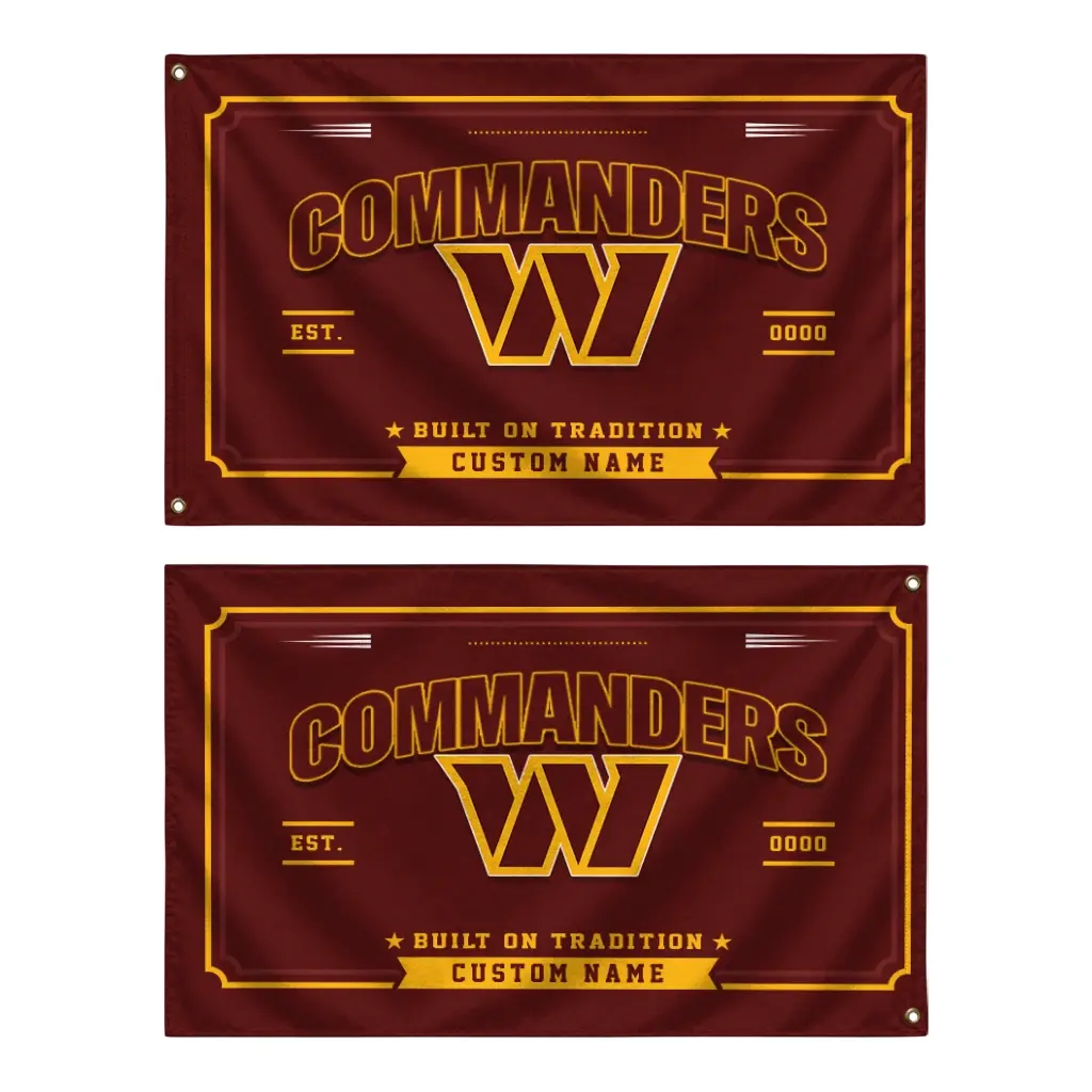 Washington Commanders House Flag Custom Ornate Border Burgundy Fashion Forward Washington Commanders House Flag Custom Ornate Border Burgundy Fashion Forward