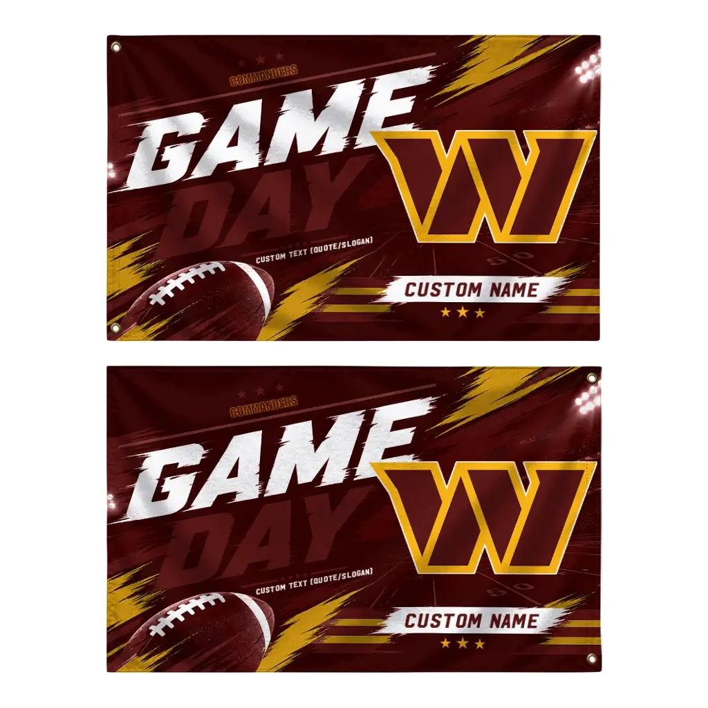 Washington Commanders House Flag Customized Action Streaks Burgundy Fashion Forward Washington Commanders House Flag Customized Action Streaks Burgundy Fashion Forward