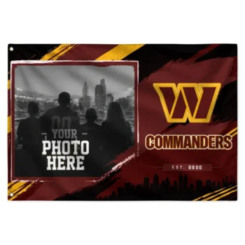 Washington Commanders House Flag Personalized Framed Photo Burgundy Black Best Selling