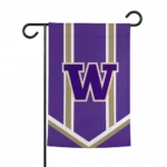 Washington Huskies Garden Flag Custom Chevron Stripes Purple Best Selling