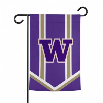 Washington Huskies Garden Flag Custom Chevron Stripes Purple Best Selling