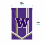 Washington Huskies Garden Flag Custom Chevron Stripes Purple Best Selling
