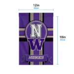 Washington Huskies Garden Flag Custom Circle Medallion Purple Best Selling