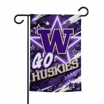 Washington Huskies Garden Flag Customized Glowing Star Purple Best Selling
