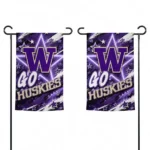 Washington Huskies Garden Flag Customized Glowing Star Purple Best Selling