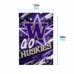Washington Huskies Garden Flag Customized Glowing Star Purple Best Selling