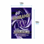 Washington Huskies Garden Flag Customized Swirl Vortex Purple Best Selling
