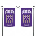 Washington Huskies Garden Flag Personalized Distressed Stripes Purple Best Selling