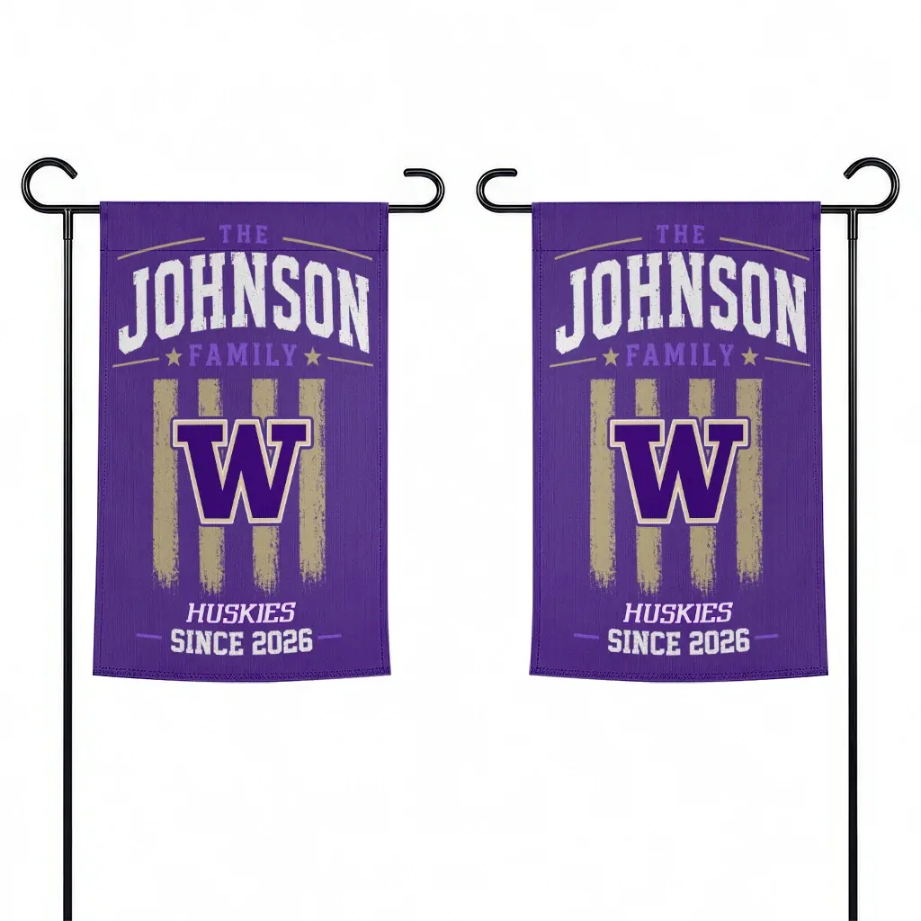 Washington Huskies Garden Flag Personalized Distressed Stripes Purple Fashion Forward Washington Huskies Garden Flag Personalized Distressed Stripes Purple Fashion Forward