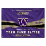 Washington Huskies House Flag Custom Brushed Streaks Purple Best Selling