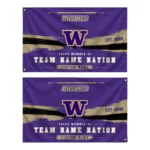 Washington Huskies House Flag Custom Brushed Streaks Purple Best Selling