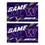 Washington Huskies House Flag Customized Action Streaks Purple Best Selling