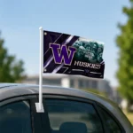 Washington Huskies House Flag Customized Diagonal Stripes Purple Best Selling