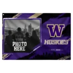 Washington Huskies House Flag Personalized Framed Photo Purple Black Best Selling