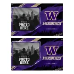 Washington Huskies House Flag Personalized Framed Photo Purple Black Best Selling