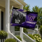 Washington Huskies House Flag Personalized Framed Photo Purple Black Best Selling