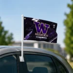 Washington Huskies House Flag Personalized Speed Slashes Purple Best Selling