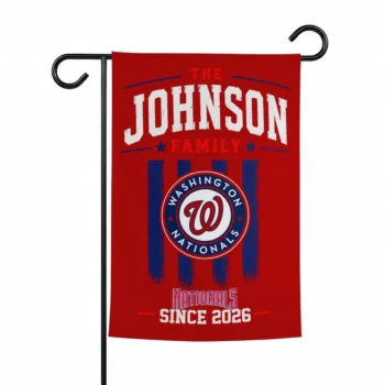 Washington Nationals Garden Flag Custom Distressed Stripes Red Best Selling