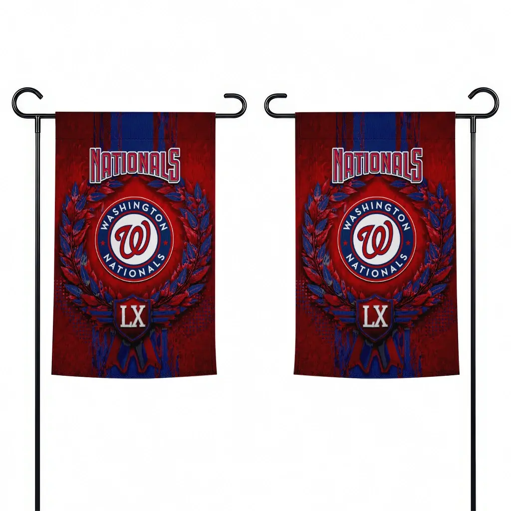 Washington Nationals Garden Flag Custom Laurel Wreath Red Fashion Forward Washington Nationals Garden Flag Custom Laurel Wreath Red Fashion Forward