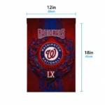 Washington Nationals Garden Flag Custom Laurel Wreath Red Best Selling