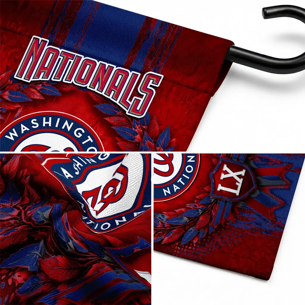 Washington Nationals Garden Flag Custom Laurel Wreath Red Latest Model Washington Nationals Garden Flag Custom Laurel Wreath Red Latest Model