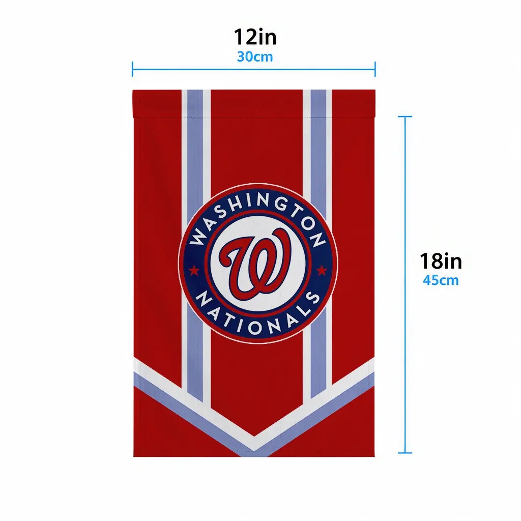 Washington Nationals Garden Flag Customized Chevron Stripes Red High Quality Washington Nationals Garden Flag Customized Chevron Stripes Red High Quality