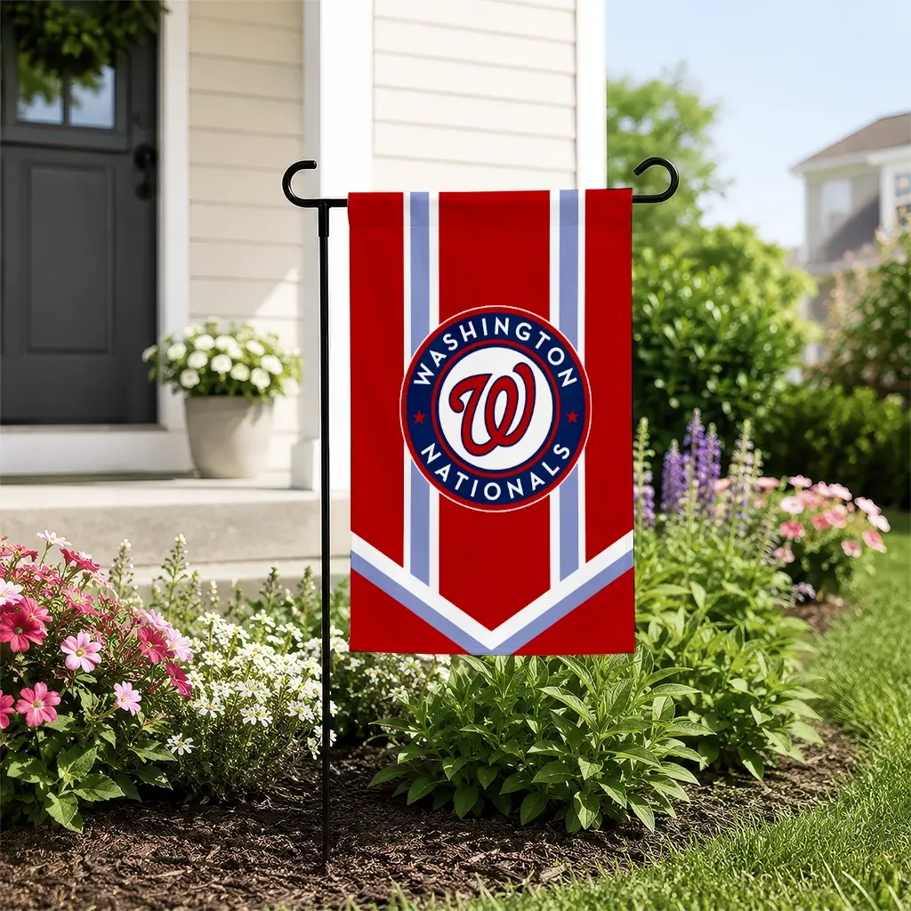 Washington Nationals Garden Flag Customized Chevron Stripes Red New Arrival Washington Nationals Garden Flag Customized Chevron Stripes Red New Arrival