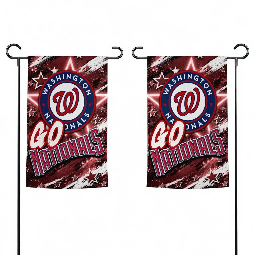 Washington Nationals Garden Flag Personalized Glowing Star Red Fashion Forward Washington Nationals Garden Flag Personalized Glowing Star Red Fashion Forward