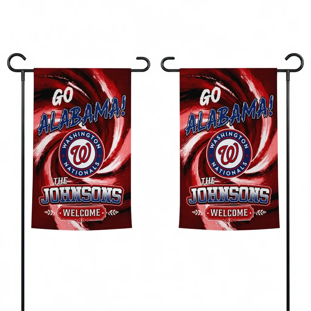 Washington Nationals Garden Flag Personalized Swirl Vortex Red Fashion Forward Washington Nationals Garden Flag Personalized Swirl Vortex Red Fashion Forward