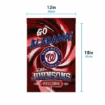Washington Nationals Garden Flag Personalized Swirl Vortex Red Best Selling