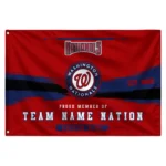 Washington Nationals House Flag Customized Brushed Streaks Red Best Selling