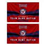 Washington Nationals House Flag Customized Brushed Streaks Red Best Selling