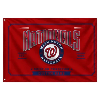 Washington Nationals House Flag Customized Ornate Border Red Best Selling
