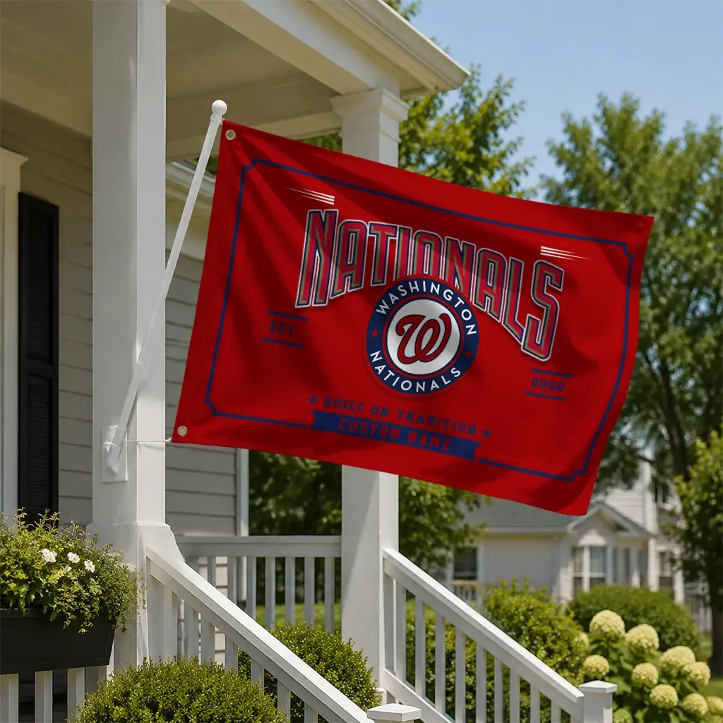 Washington Nationals House Flag Customized Ornate Border Red New Arrival Washington Nationals House Flag Customized Ornate Border Red New Arrival