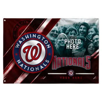 Washington Nationals House Flag Personalized Diagonal Stripes Red Best Selling