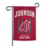 Washington State Cougars Garden Flag Custom Distressed Stripes Crimson Best Selling