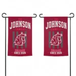 Washington State Cougars Garden Flag Custom Distressed Stripes Crimson Best Selling