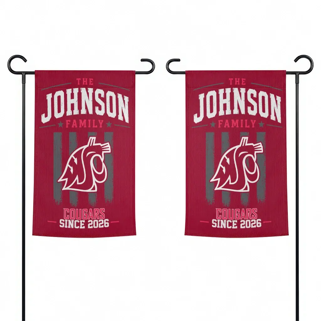 Washington State Cougars Garden Flag Custom Distressed Stripes Crimson Fashion Forward Washington State Cougars Garden Flag Custom Distressed Stripes Crimson Fashion Forward