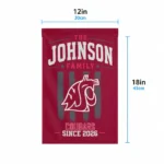 Washington State Cougars Garden Flag Custom Distressed Stripes Crimson Best Selling