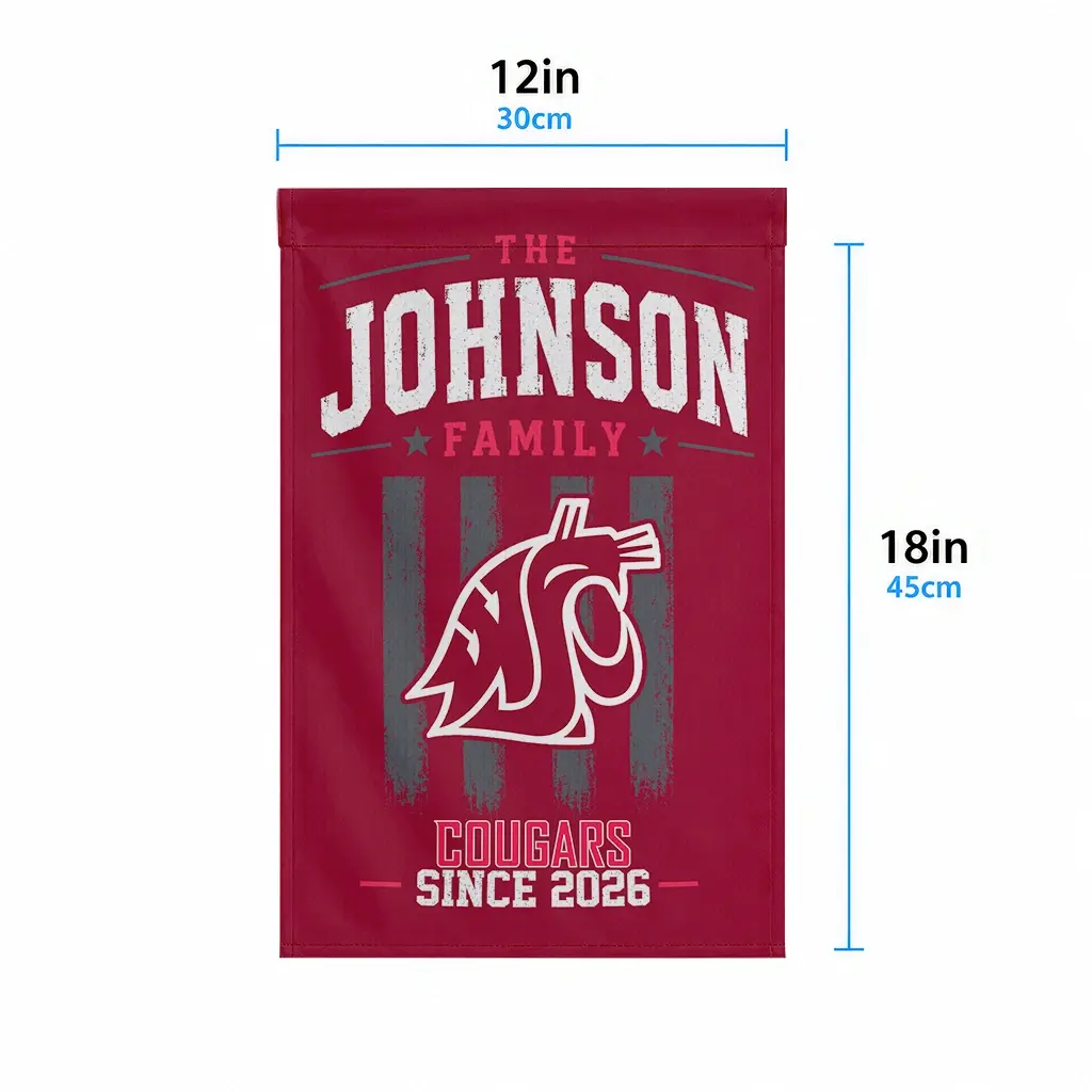 Washington State Cougars Garden Flag Custom Distressed Stripes Crimson High Quality Washington State Cougars Garden Flag Custom Distressed Stripes Crimson High Quality