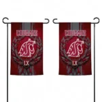 Washington State Cougars Garden Flag Custom Laurel Wreath Crimson Best Selling