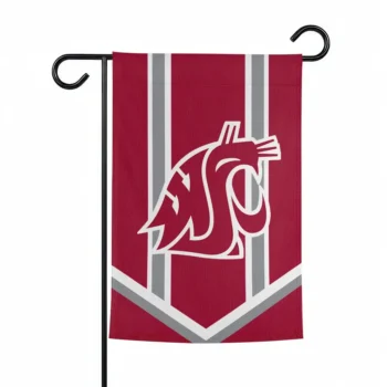 Washington State Cougars Garden Flag Customized Chevron Stripes Crimson Best Selling