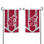 Washington State Cougars Garden Flag Customized Chevron Stripes Crimson Best Selling