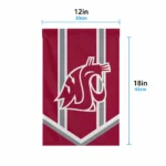 Washington State Cougars Garden Flag Customized Chevron Stripes Crimson Best Selling