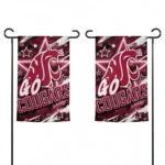 Washington State Cougars Garden Flag Personalized Glowing Star Crimson Best Selling