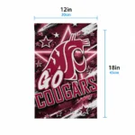 Washington State Cougars Garden Flag Personalized Glowing Star Crimson Best Selling