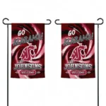 Washington State Cougars Garden Flag Personalized Swirl Vortex Crimson Best Selling